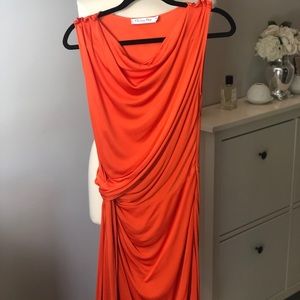 Beautiful Orange Christian Dior viscose dress